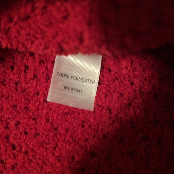 J Jill Chenille Red Tunic Sweater - Picture 4 of 4